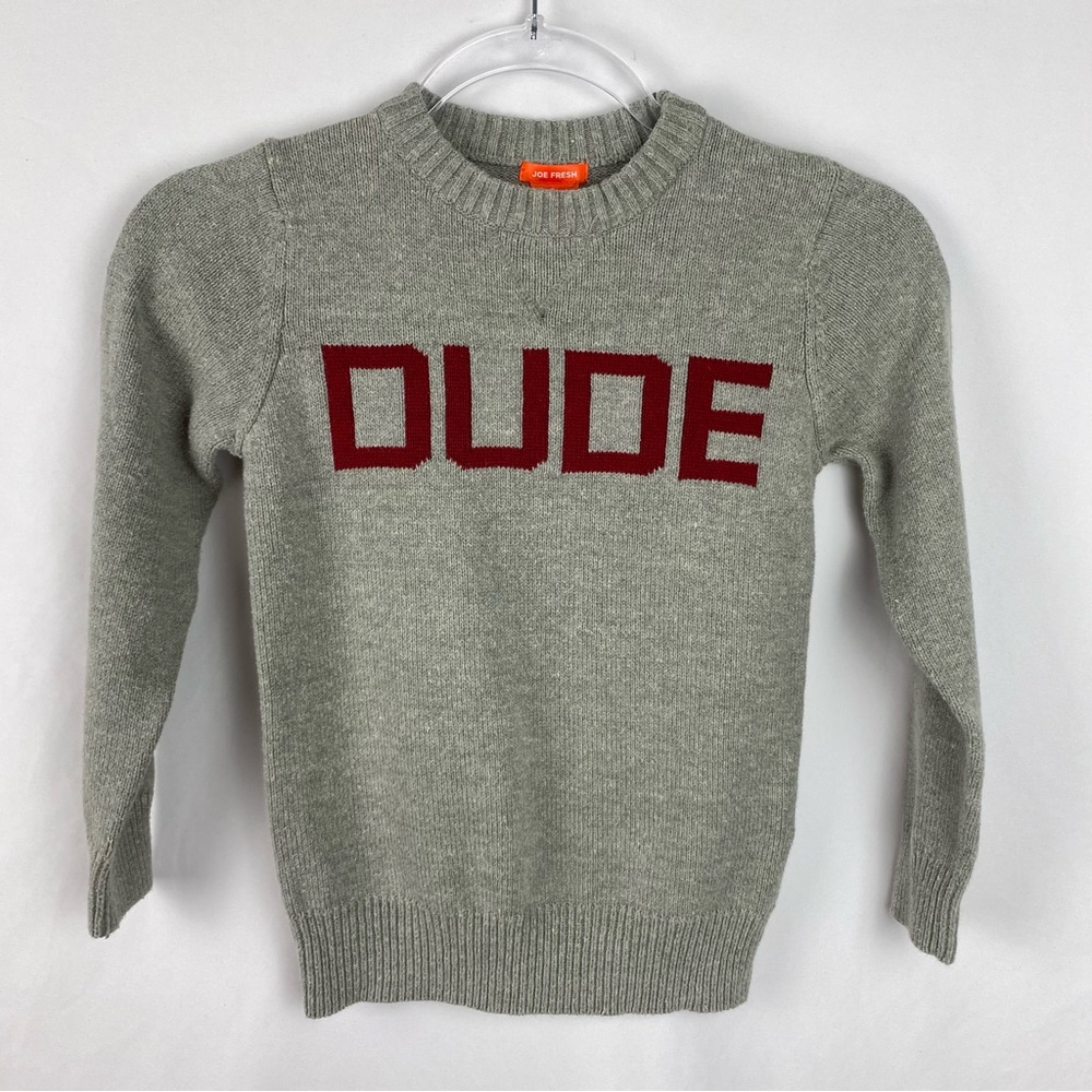 Dude sweater by Joe Fresh for kids, size M (7-8)